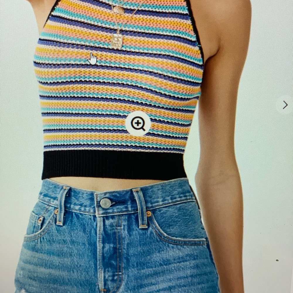 Striped Crochet Cami